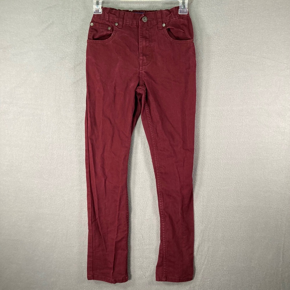 Arizona Jean Co. Boys' Slim Fit‎ Maroon Adjustable Waist Pants Size 14